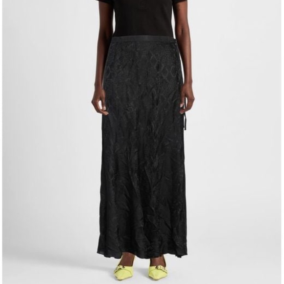 Zadig & Voltaire silk blend python jacquard maxi skirt XL - Picture 8 of 14